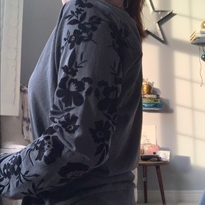 Charcoal Grey Crewneck Sweatshirt with detailing